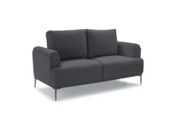 Canapé 2 Places Tissu Gris Anthracite - ALIX