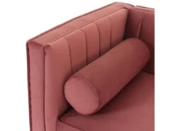 Canapé 3 Places James Velours Vieux Rose Pieds Doré -Accueil-Canapé canape 9170249