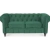 Canapé Chesterfield Velours 2 Places Altesse Vert 2 Canapé Chesterfield Velours 2 Places Altesse Vert -Accueil-Canapé canape 9170315