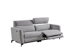 MUMBAI - Canapé Relax Electrique 3 Places Gris Foncé -Accueil-Canapé canape 9170579
