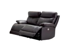 CORDOUE - Canapé Relax Electrique 2 Places Cuir Marron -Accueil-Canapé canape 9170723