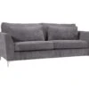 Canapé 3 Places Isla Velours Côtelé Gris - Gris