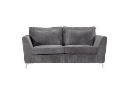 Canapé 2 Places Isla Velours Côtelé Gris - Gris -Accueil-Canapé canape 9234353