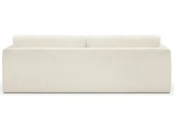 Canapé 4 Places En Tissu Bouclette écru + 4 Coussins - Denver -Accueil-Canapé canape 9475739