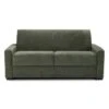 Canapé Convertible 3 Places En Velours Fines Côtes Vert - Ouverture Express - Anzio -Accueil-Canapé canape 9482207