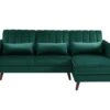 Canapé Angle IDAHO En Velours Vert Fixe -Accueil-Canapé canape 9485003
