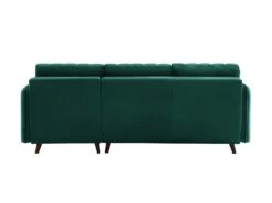 Canapé Angle IDAHO En Velours Vert Fixe -Accueil-Canapé canape 9485009