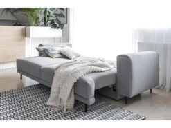 Canapé 3/4 Places Convertible Et Espace De Rangement, Gris, En Tissu De Qualité, DANY -Accueil-Canapé canape 9994165