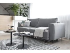 Canapé 3/4 Places Convertible Et Espace De Rangement, Gris, En Tissu De Qualité, DANY -Accueil-Canapé canape 9994169