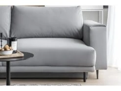 Canapé 3/4 Places Convertible Et Espace De Rangement, Gris, En Tissu De Qualité, DANY -Accueil-Canapé canape 9994171