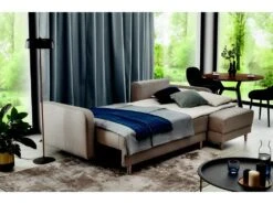 Canapé D'angle Convertible En Tissu Velours Luxe, Rangement - Vert Foncé, Angle Droit (vu De Face), ROXANE VELOURS -Accueil-Canapé canape 9994467