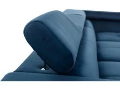 Canapé D'angle Convertible - ERIKA - En Tissu Luxe 5 Places, Bleu Et Gris, Angle Droit (vu De Face) -Accueil-Canapé canape 9994771