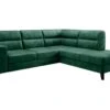 Canapé D'angle Convertible - CASTA VELOURS - En Tissu Luxe, Vert, 5/6 Places, Angle Droit (vu De Face) -Accueil-Canapé canape 9994835
