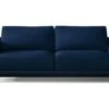 Canapé 3/4 Places Convertible - Bleu Foncé - En Tissu Velours De Qualité Luxe, MEGANE -Accueil-Canapé canape 9994865