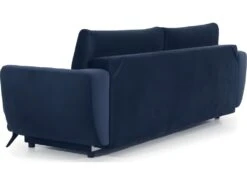 Canapé 3/4 Places Convertible - Bleu Foncé - En Tissu Velours De Qualité Luxe, MEGANE -Accueil-Canapé canape 9994871