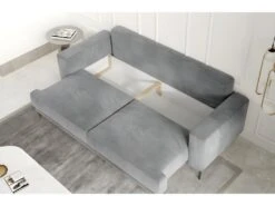 Canapé 3/4 Places Convertible Et Espace De Rangement, Marron, En Tissu De Qualité, DANY -Accueil-Canapé canape 9994933