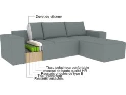 Canapé D'angle Convertible - SIDNEY VELOURS - En Tissu Luxe - 5/6 Places, Chocolat, Angle Droit (vu De Face) -Accueil-Canapé canape 9996445