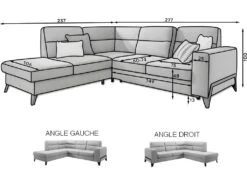 Canapé D'angle Convertible - CASTA VELOURS - En Tissu Luxe, Beige, 5/6 Places, Angle Gauche (vu De Face) -Accueil-Canapé canape 9996647