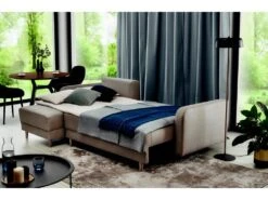 Canapé D'angle Convertible En Tissu Velours Luxe, Rangement - Gris, Angle Gauche (vu De Face), ROXANE VELOURS -Accueil-Canapé canape 9996751