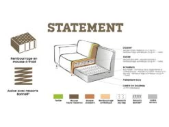 STATEMENT - Canapé D'angle 4 Places Eco Cuir Droit Cognac -Accueil-Canapé ensemble canape 13262951