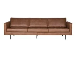RODEO - Canapé 4 Places En Eco Cuir Marron