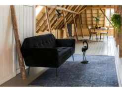 KATE - Canapé 2 Places En Velours Noir L149 -Accueil-Canapé ensemble canape 9490405