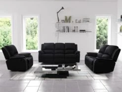 Canapé 2 Places Relax En Microfibre HERNANI - Gris -Accueil-Canapé fauteuil 191495