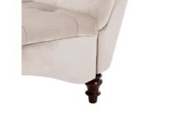 Chaise Longue En Velours Beige MURET -Accueil-Canapé meridienne 11794459