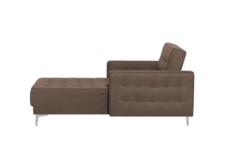 Chaise Longue En Tissu Marron Foncé ABERDEEN -Accueil-Canapé meridienne 11796237