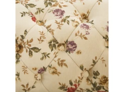 Chaise Longue Chesterfield En Tissu Beige à Motif Floral Côté Gauche NIMES -Accueil-Canapé meridienne 11796387