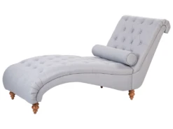 Chaise Longue Grise MURET -Accueil-Canapé meridienne 11797973