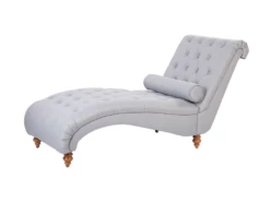 Chaise Longue Grise MURET -Accueil-Canapé meridienne 11797975