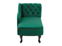 Méridienne à Droite Chesterfield En Velours Vert NIMES -Accueil-Canapé meridienne 16200265