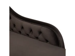 Chaise Longue En Velours Marron Côté Gauche Style Chesterfield NIMES -Accueil-Canapé meridienne 16672281