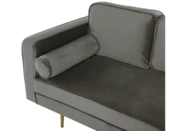 Méridienne En Velours Gris Taupe Côté Gauche MIRAMAS -Accueil-Canapé meridienne 16672791