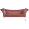 Chaise Longue En Velours Rose NANTILLY -Accueil-Canapé meridienne 16673571