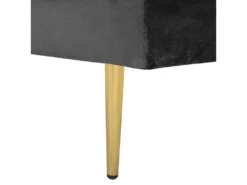 Chaise Longue En Velours Noir Côté Droit MIRAMAS -Accueil-Canapé meridienne 16673601