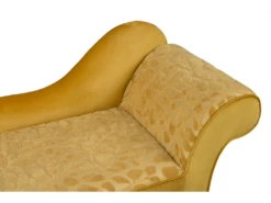 Mini Chaise Longue En Velours Jaune Côté Droit BIARRITZ -Accueil-Canapé meridienne 16673663