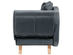 Chaise Longue Côté Droit En Velours Gris Foncé MERI -Accueil-Canapé meridienne 16674495