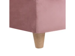 Chaise Longue Côté Droit En Velours Rose MERI -Accueil-Canapé meridienne 16677161