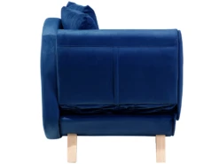 Chaise Longue Côté Gauche En Velours Bleu Marine MERI -Accueil-Canapé meridienne 16677889