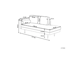 Chaise Longue En Velours Rouge Foncé Côté Gauche MIRAMAS -Accueil-Canapé meridienne 16677985