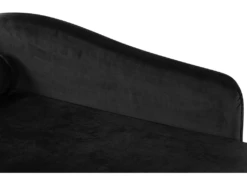 Chaise Longue Côté Gauche En Velours Noir LUIRO -Accueil-Canapé meridienne 17476459