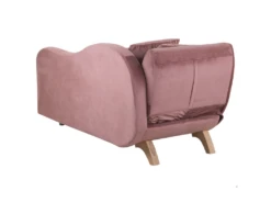Chaise Longue Côté Gauche En Velours Rose MERI -Accueil-Canapé meridienne 17476473