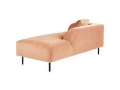 Chaise Longue Côté Gauche Rose Pêche LE CRAU -Accueil-Canapé meridienne 17476529