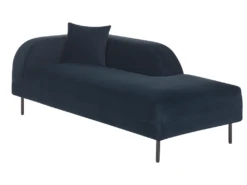 Chaise Longue Côté Gauche Bleu Foncé LE CRAU -Accueil-Canapé meridienne 17476671