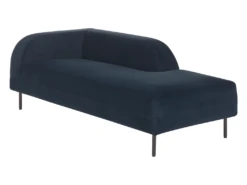 Chaise Longue Côté Gauche Bleu Foncé LE CRAU -Accueil-Canapé meridienne 17476673