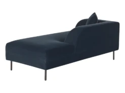 Chaise Longue Côté Gauche Bleu Foncé LE CRAU -Accueil-Canapé meridienne 17476675